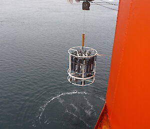 Retrieving a CTD on a Marine Science voyage