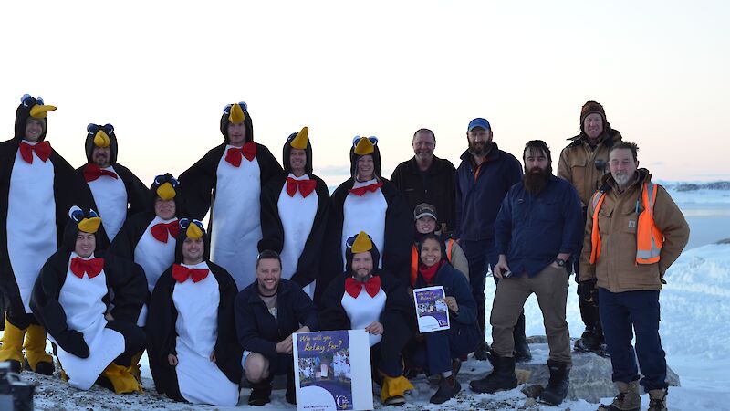 The Casey station team taking part in the Relay for Life