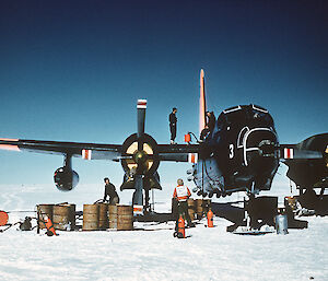 Refueling the P2V Neptune that crashed after take-off in November 1961