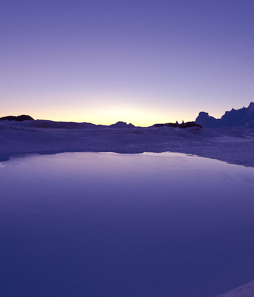Melt lake near Mawson station