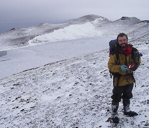 Dr James Doube at Macquarie Island