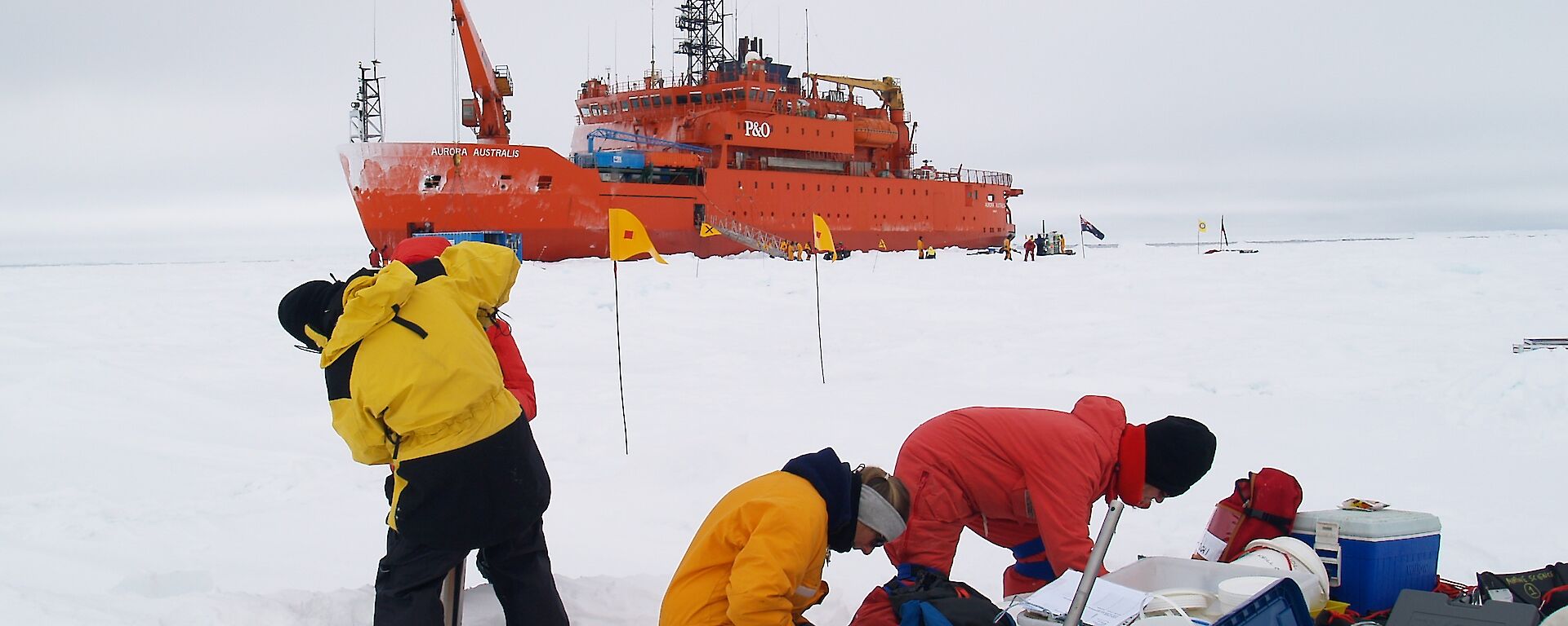 Field team at work on the first SIPEX voyage October 2007