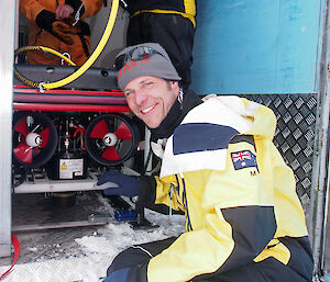 Voyage Science Leader, Dr Klaus Meiners, with the ROV.