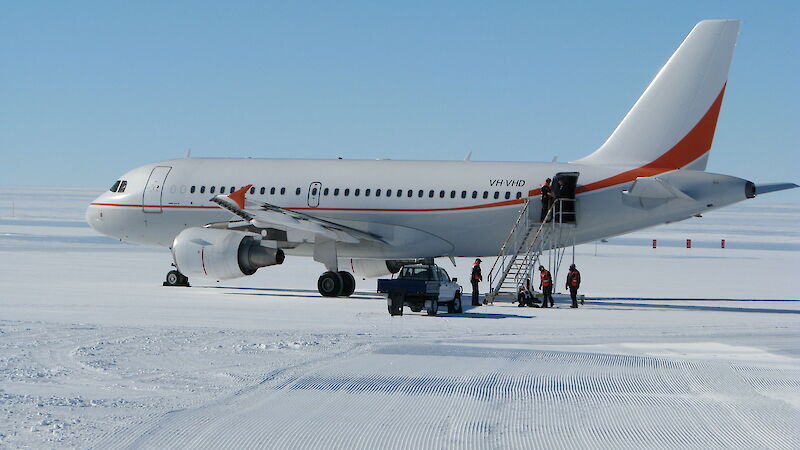 Australia’s Airbus A319 at Wilkins runway