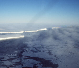 The polynya next to the Mertz Glacier