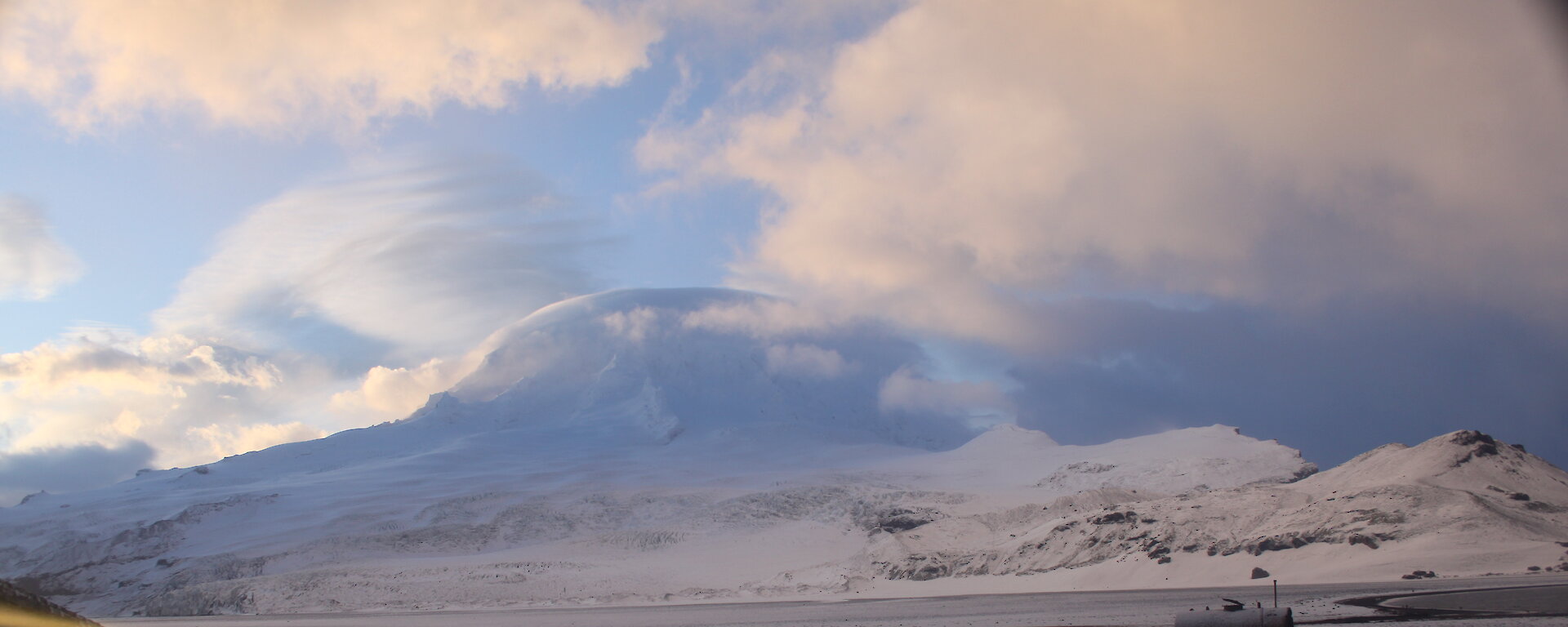 An icy scene.