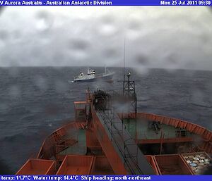 Aurora Australis webcam image of the F.V. Janas