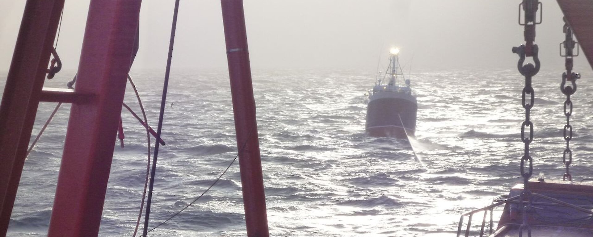 The fishing vessel astern of the Aurora Australis