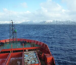 Aurora Australis at snowy Macquarie Island