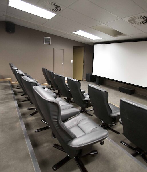 The building’s new theatrette
