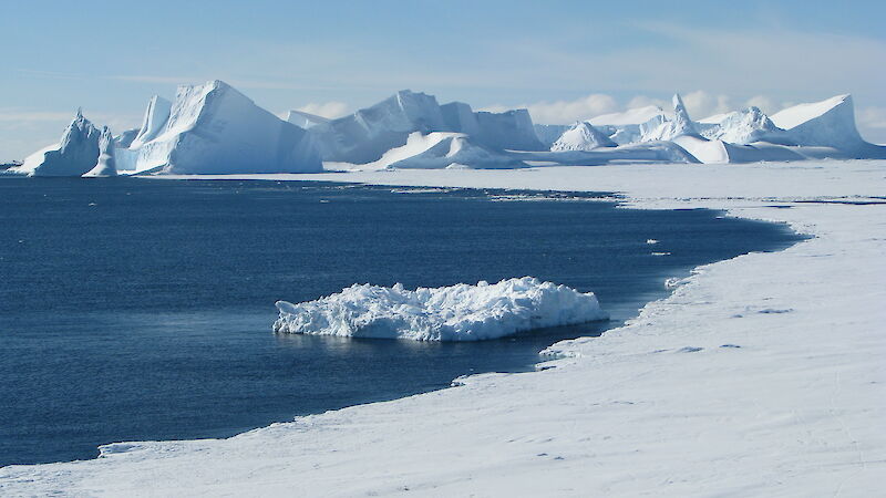 Fast ice near Mawson station, Antarctica (Photo: Nisha Harris)