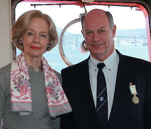 Governor-General standing next to Captain Doyle