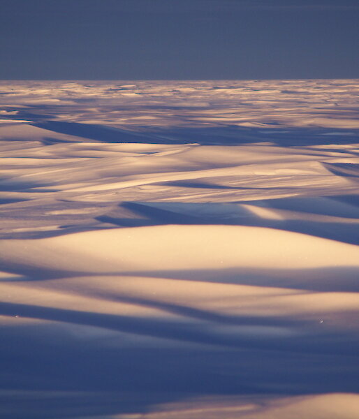 Featureless icy landscape