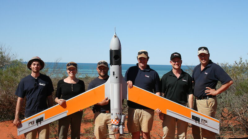 Unmanned aerial vehicle and team at Shark Bay