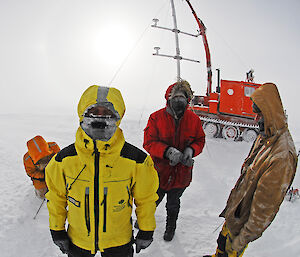 Winter expeditioners at Law Dome, Antarctica