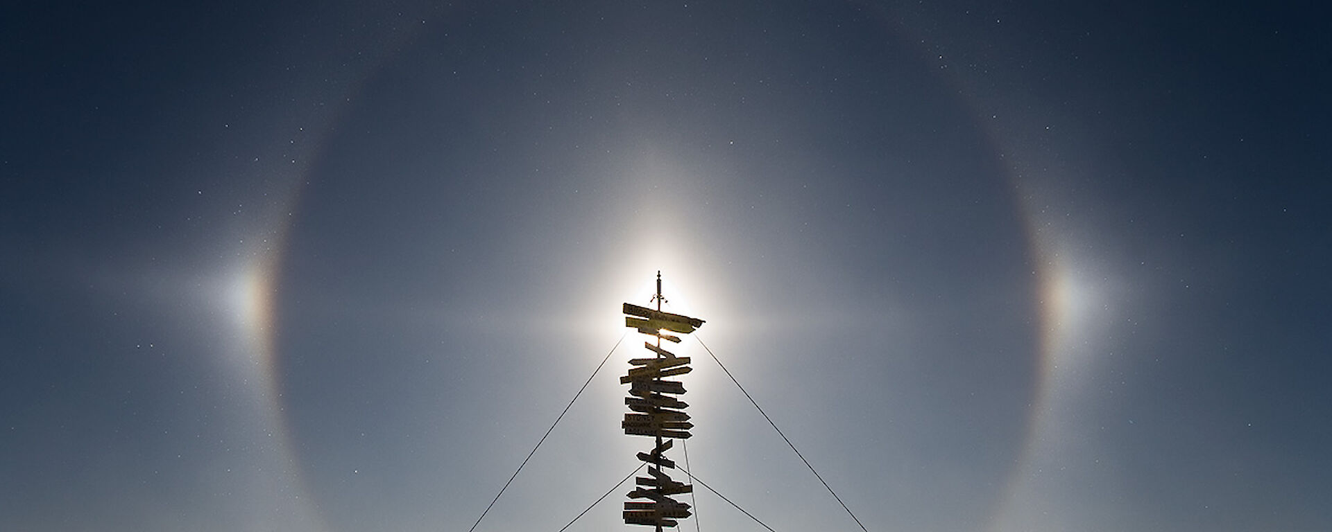 Sun dogs and a solar halo at Casey