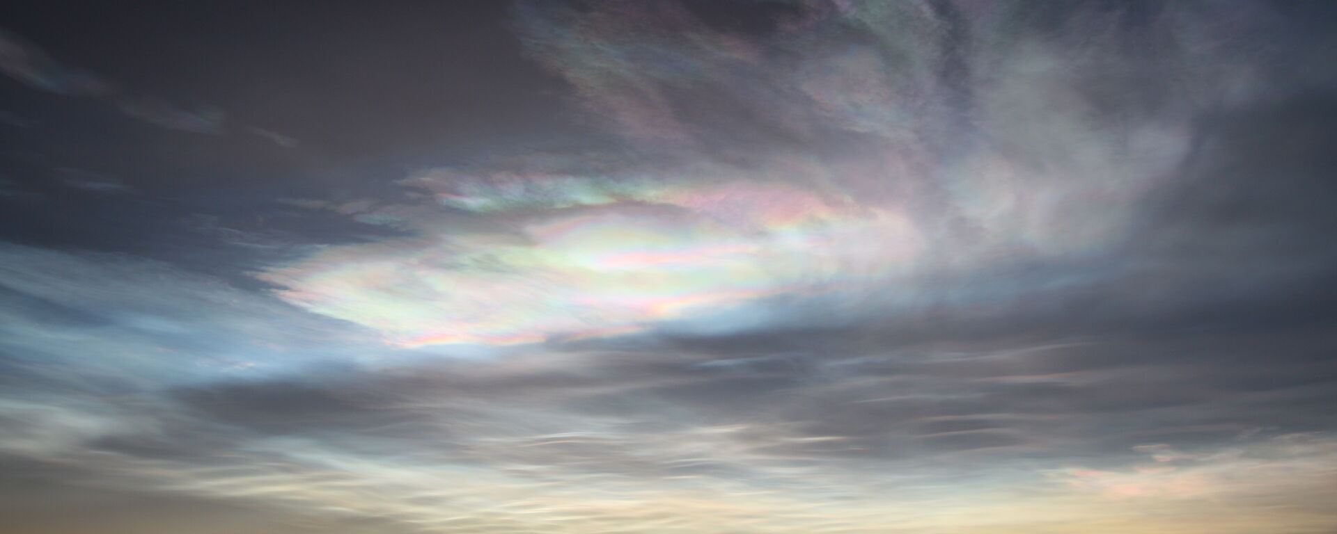 Nacreous clouds over Mawson on 3 June, 2009.