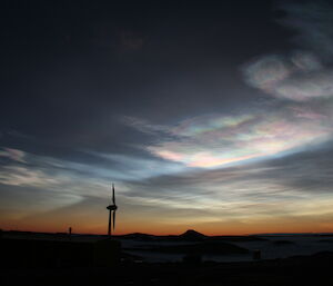 Nacreous clouds over Mawson
