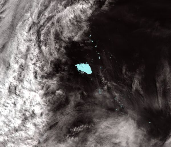 Satellite image of B17B. Taken 11 December 2009.