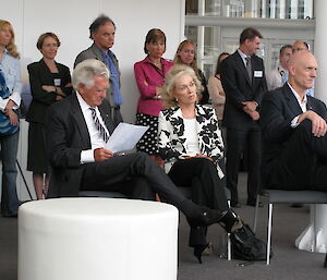 Former Prime Minister Bob Hawke, his wife Blanche d'Alpuget and Environment Minister Peter Garrett at the event in Sydney.