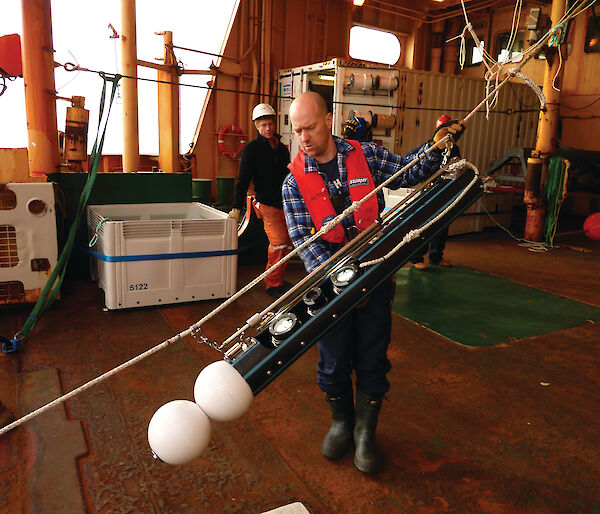 Aaron Spur deploying long line camera