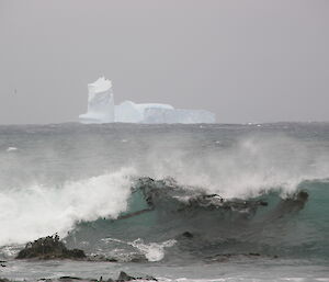 Close-up of iceberg at Sandy Bay on Macquarie Island’s east coast