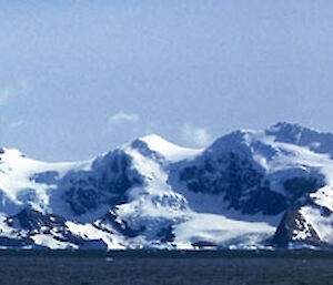 View of south Orkey Islands from the ocean