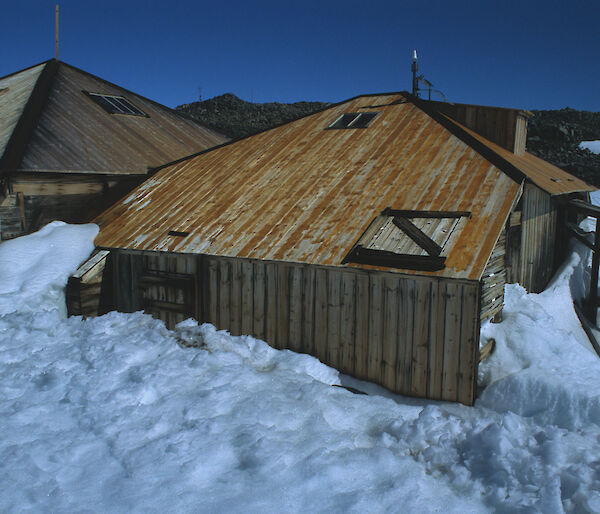 External view of Mawson’s Huts Cape Denison, Commonwealth Bay