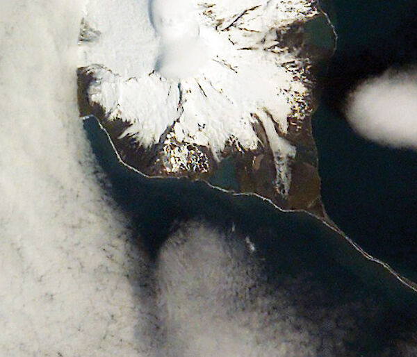 Satellite image of Elephant Spit, showing intact sand spit