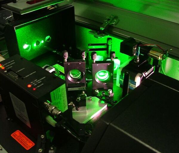 Image of the Davis Station LIDAR laser flashlamp