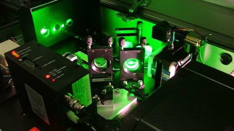 Image of the Davis Station LIDAR laser flashlamp