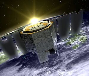 Image of the Aeronomy of Ice in the Mesosphere (AIM) spacecraft