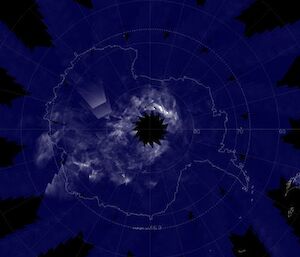PMC over Antarctica on New Years Eve acquired by the cameras on the AIM spacecraft