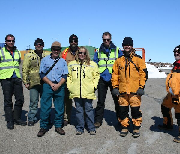 Group of expeditioners at Mawson station.