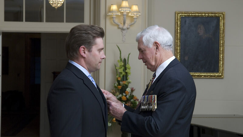 Matt Filipowski received his Antarctic Medal from the Governor-General at a ceremony at Government House in Canberra.