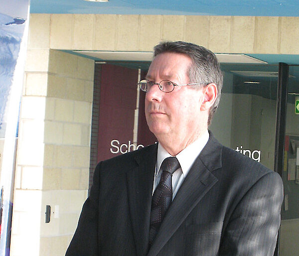 Dr Tony Press at the media briefing announcing his new position as CEO of ACE CRC