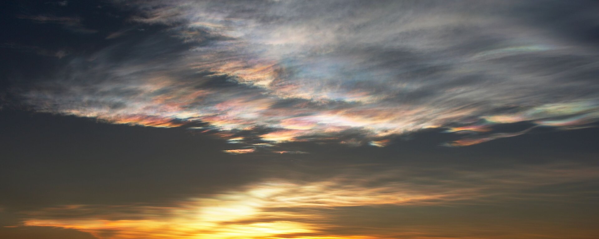 Nacreous clouds at Davis after sunset