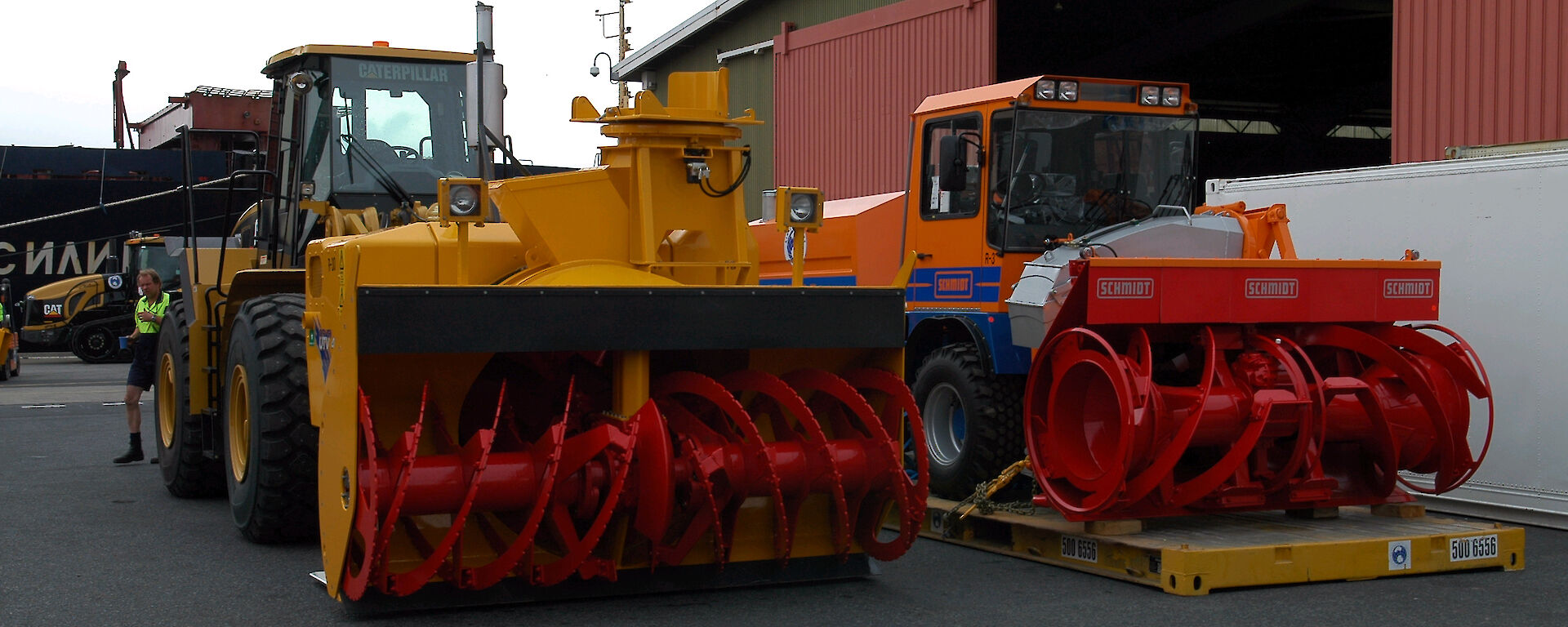 Schmidt (left) and Overassen (right) snowblowers