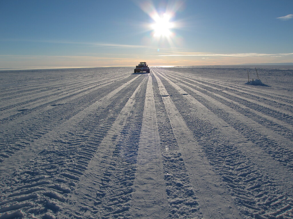 New Antarctic blue ice runway nearing completion — Australian Antarctic