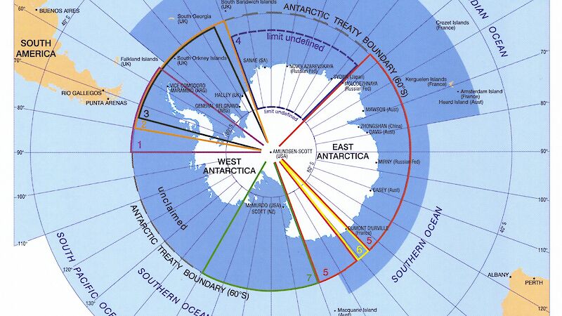 Antarctic claim and Treaty boundaries