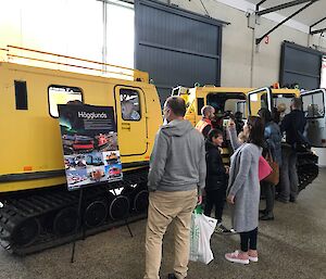 A hagglunds on display at the Antarctic Festival.