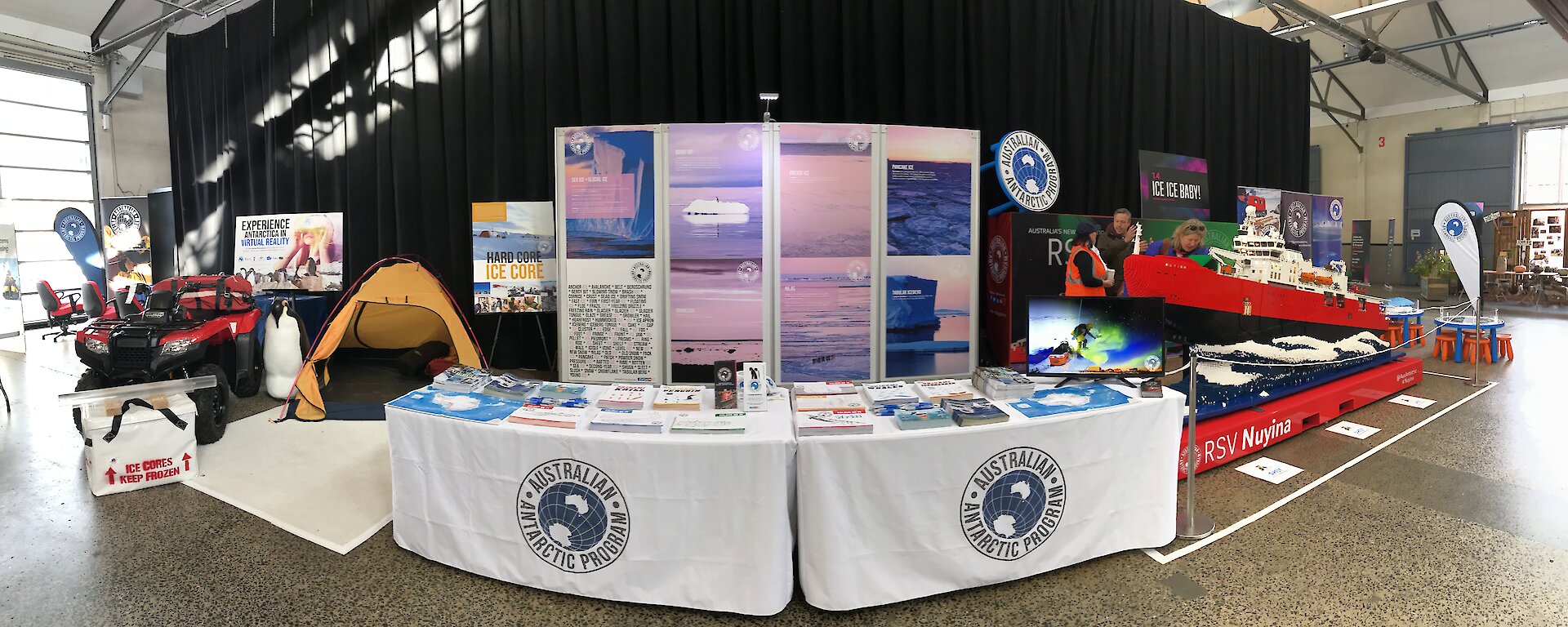 The Australian Antarctic Division’s display for the Festival of Bright Ideas.
