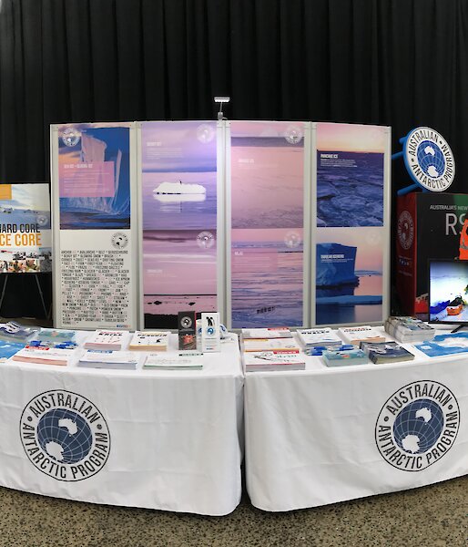 The Australian Antarctic Division’s display for the Festival of Bright Ideas.