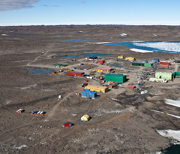 Aerial shot of Davis research station