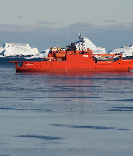 Photo of red ship