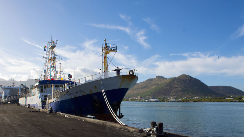 Man standing on a boat