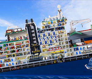 LEGO icebreaker cut-away