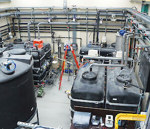 The secondary wastewater treatment plant at Davis research station.