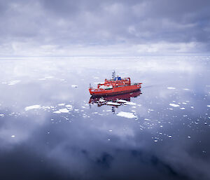 Australia’s icebreaker Aurora Australis in the Southern Ocean