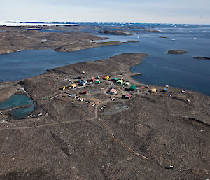 Aerial of Davis research station.